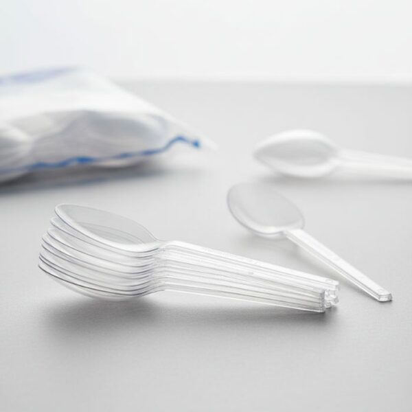 cuillères en plastique